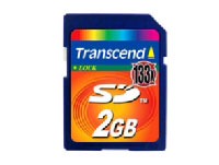 Transcend 133X Secure Digital Card, 2GB (TS2GSD133)